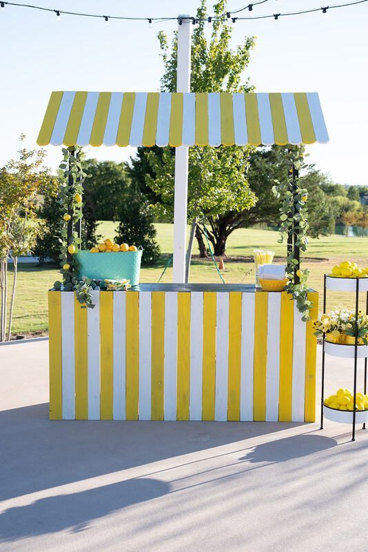 Our beautiful lemonade cart