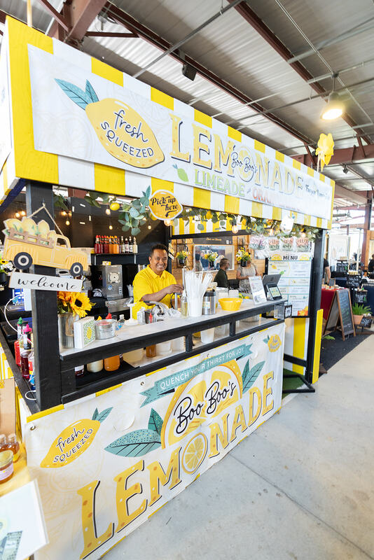 Boo Boo's Lemonade stand at the market