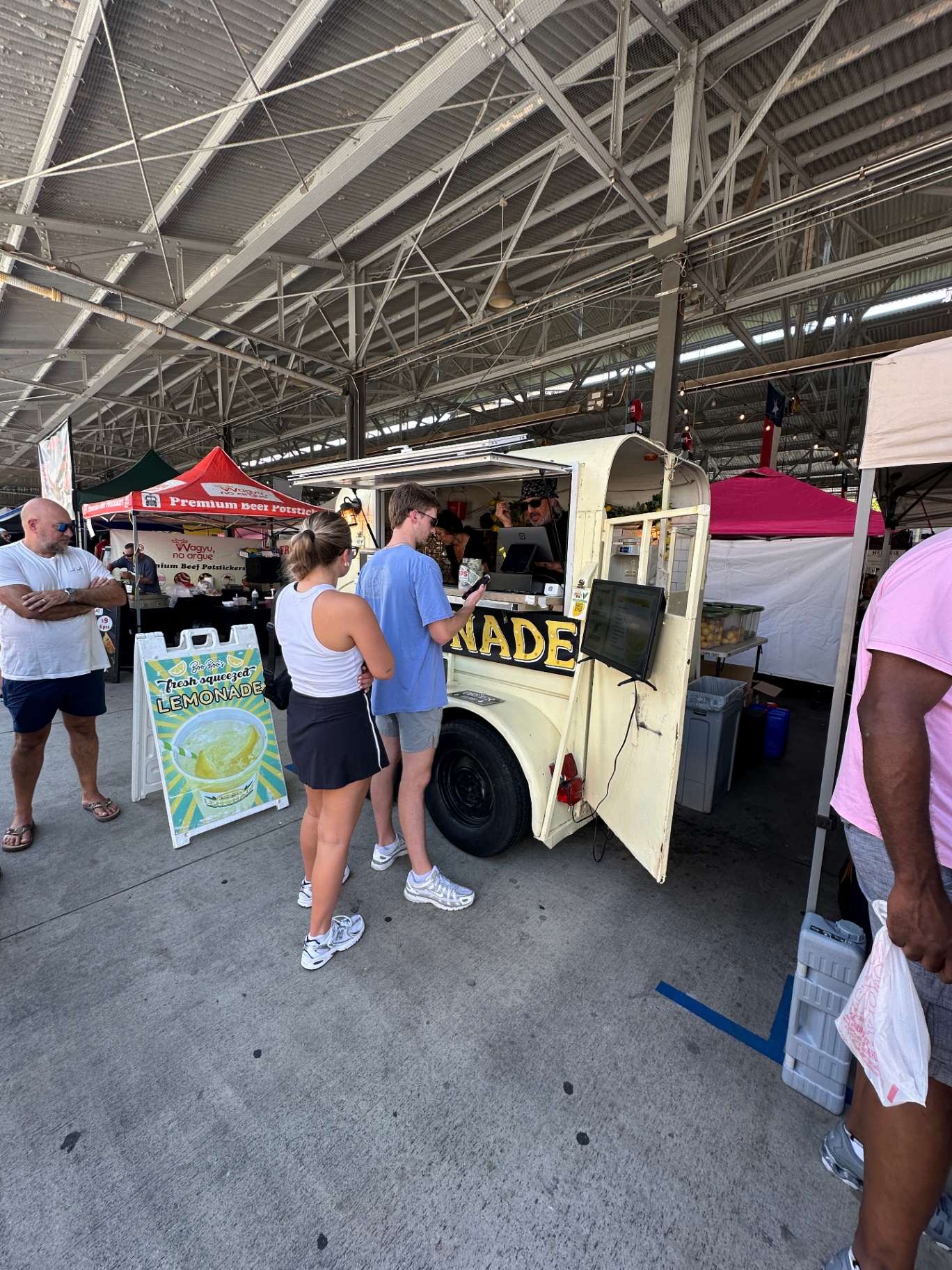 Festival customers waiting at the trailer window
